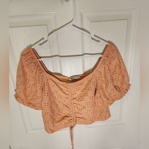 SO Scrunch Peach Womens Crop Top XXL